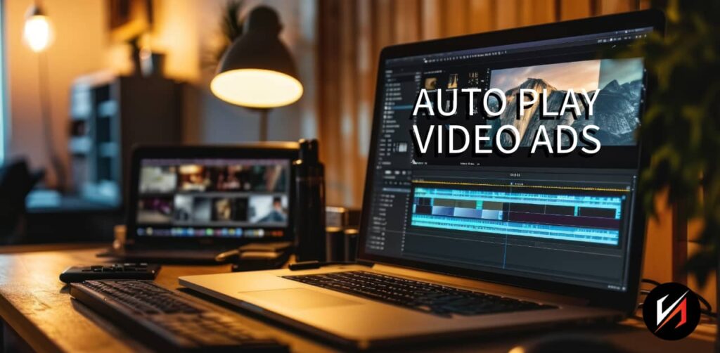 computer with autoplay video ads